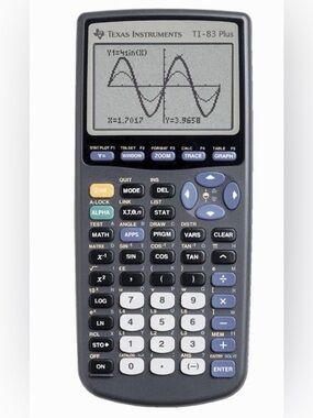 TI-83 plus graphing calculator. BRAND NEW BATTERIES INCLUDED.
